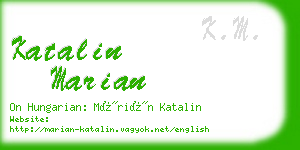 katalin marian business card